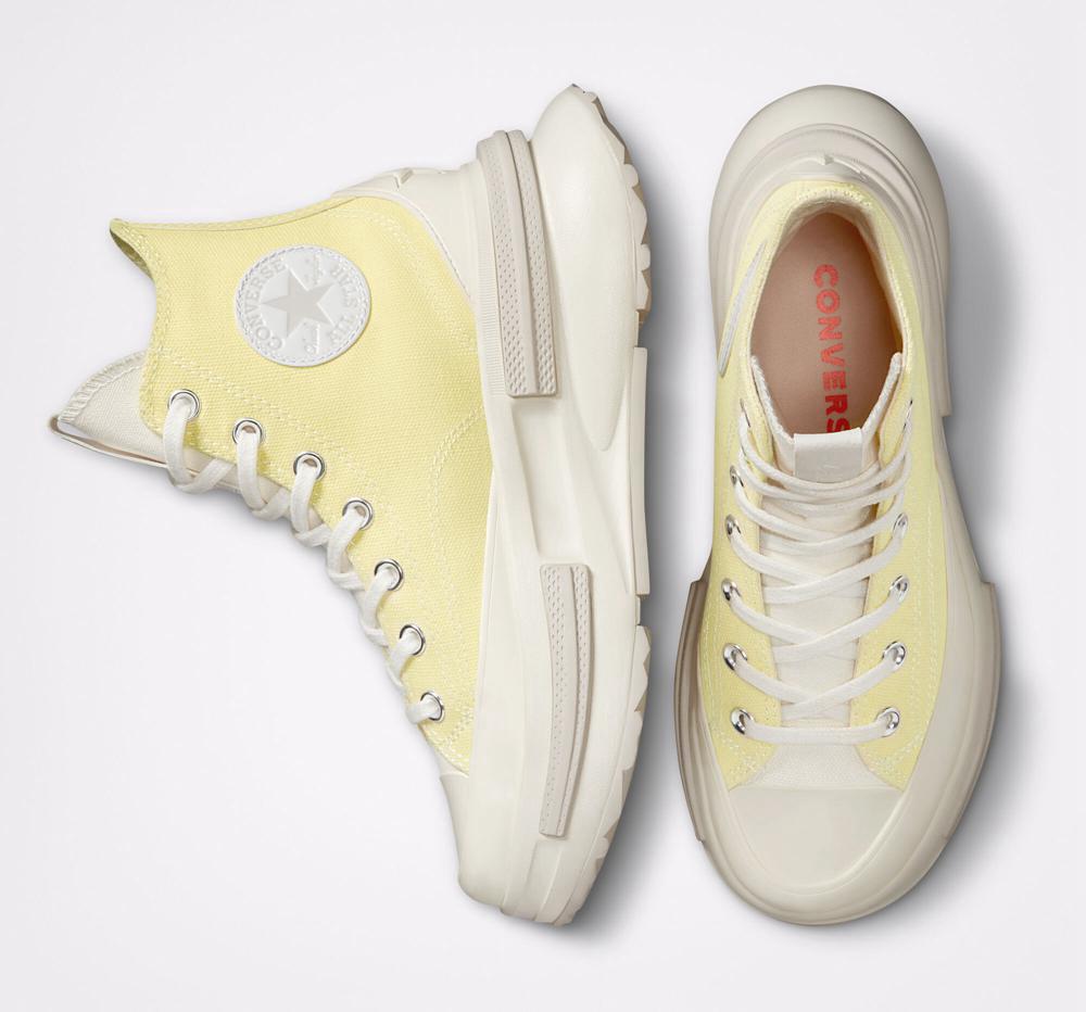 Yellow Soft Sunshine / Black / Egret Converse Run Star Legacy Cx Unisex Men's High Tops  US |  80795-AZLN